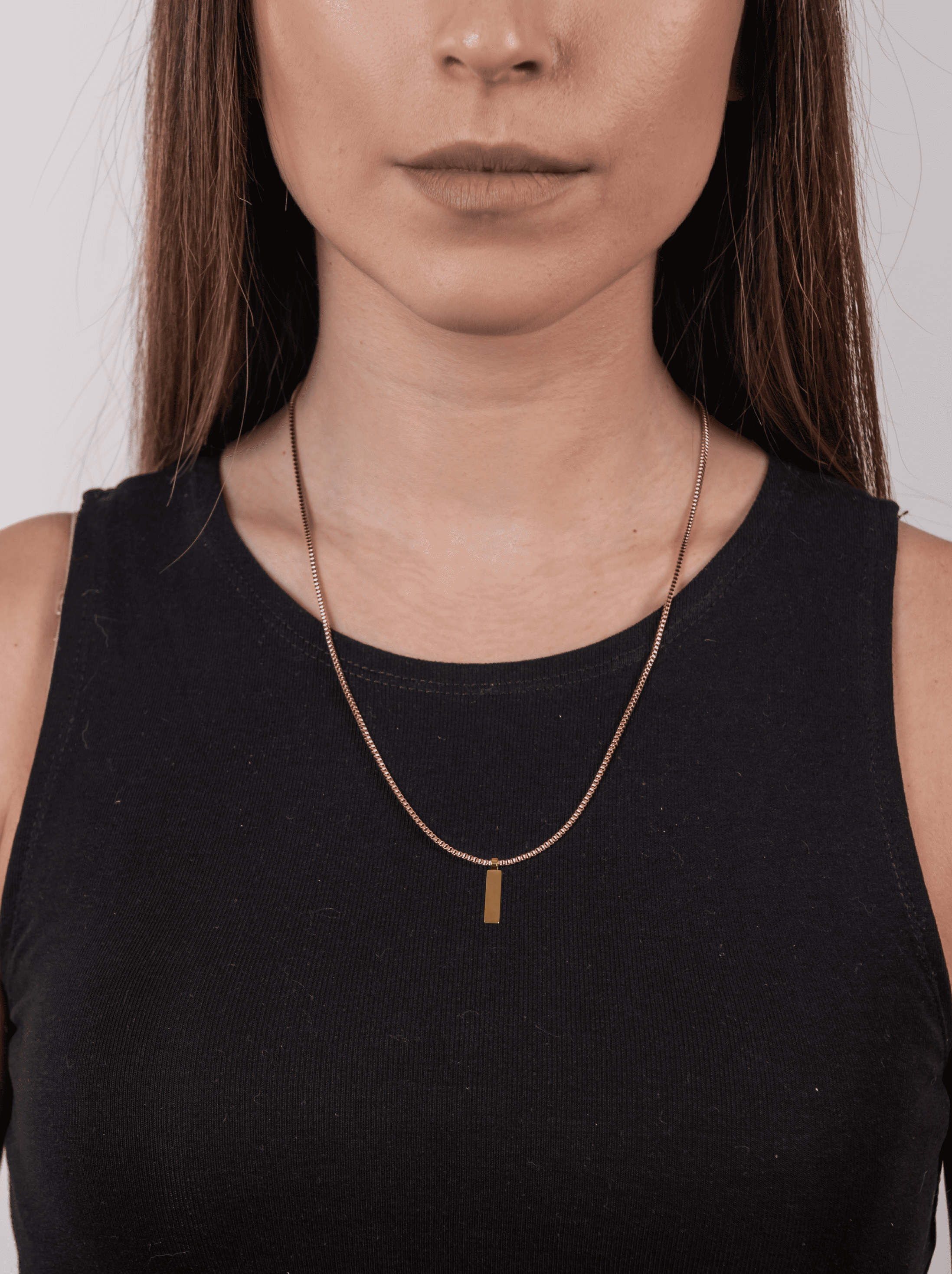 Collana pendente box oro