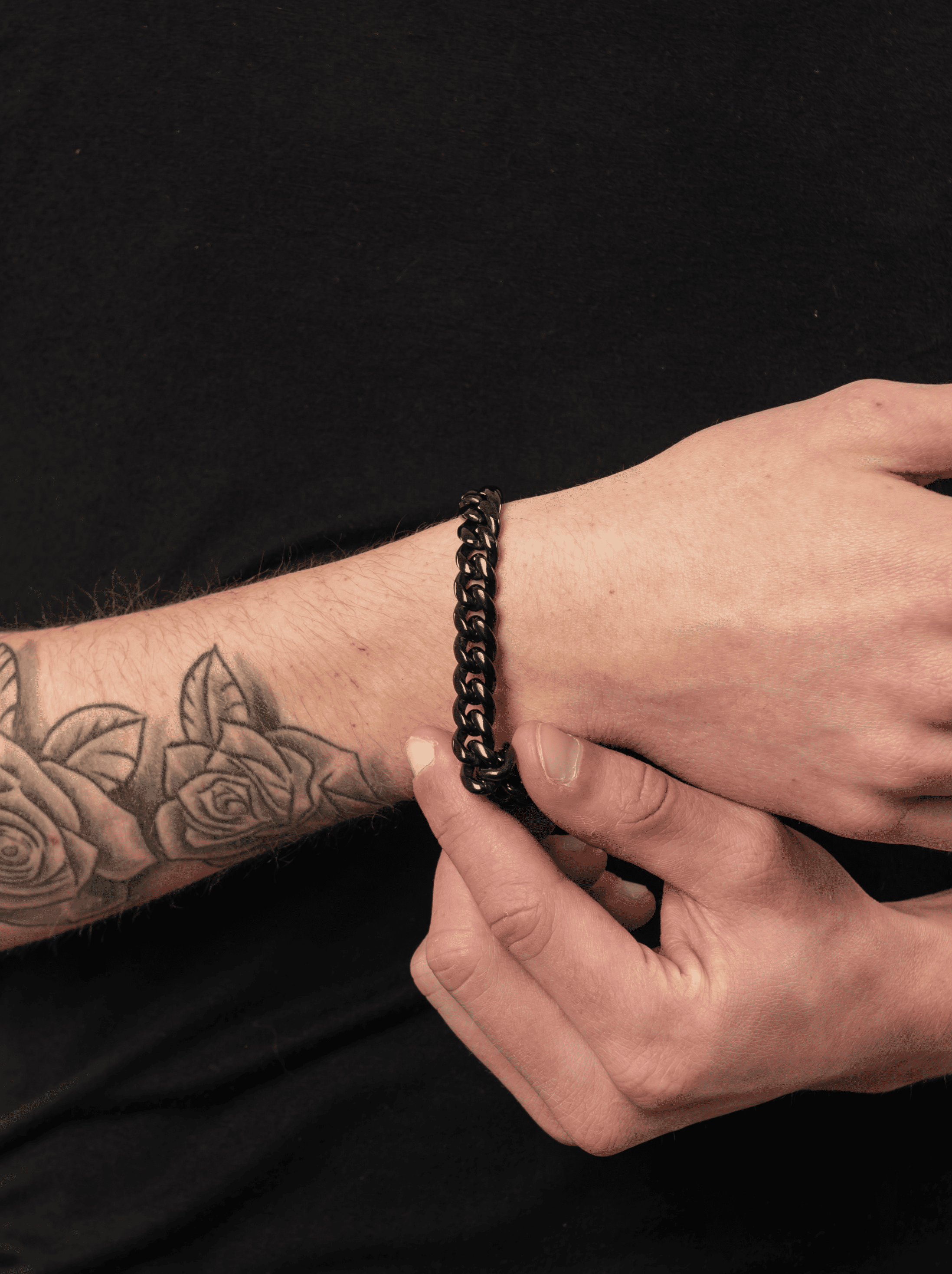 Bracciale cuban black 10 mm