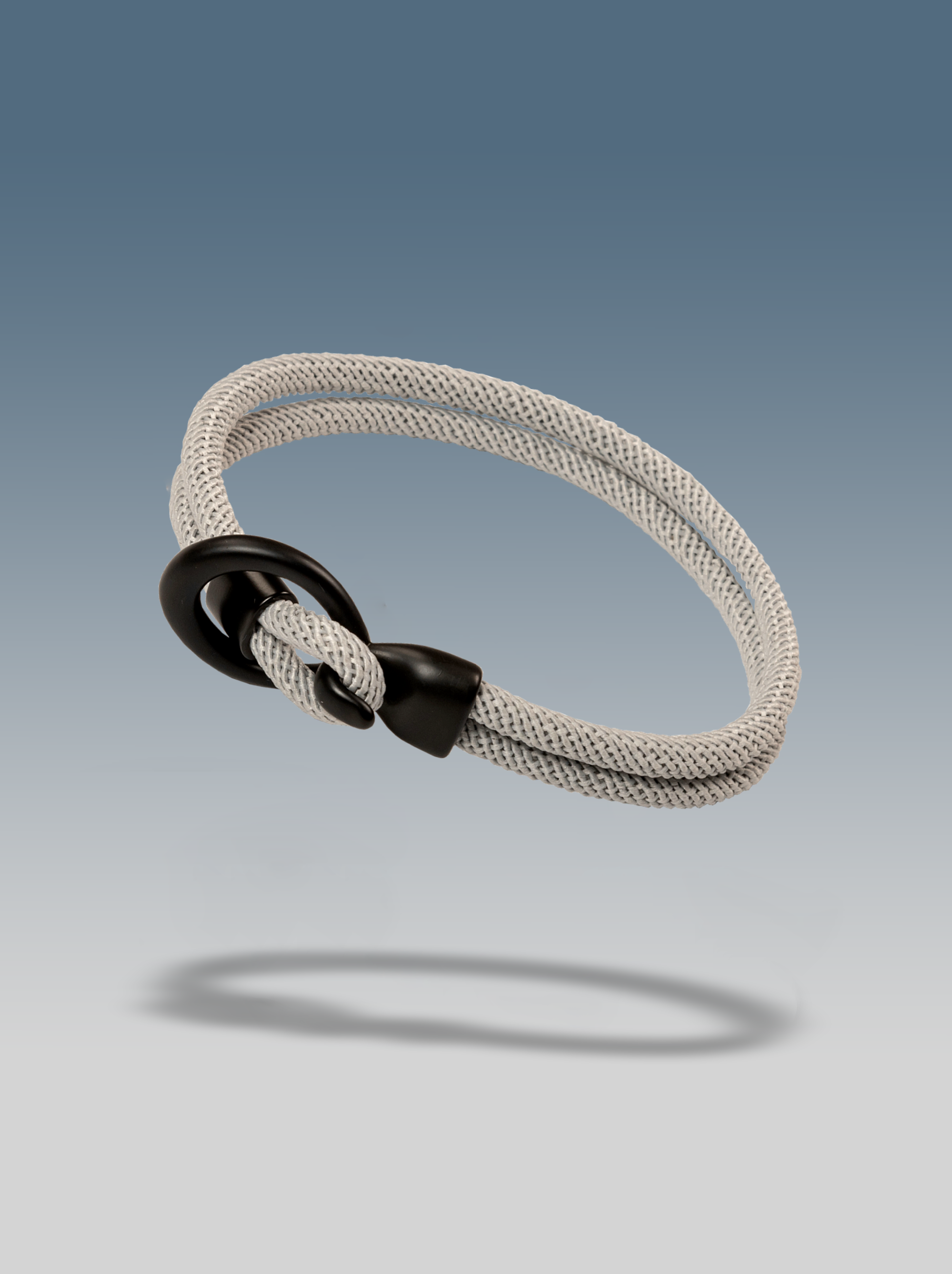 Bracciale rope intreccio grigio