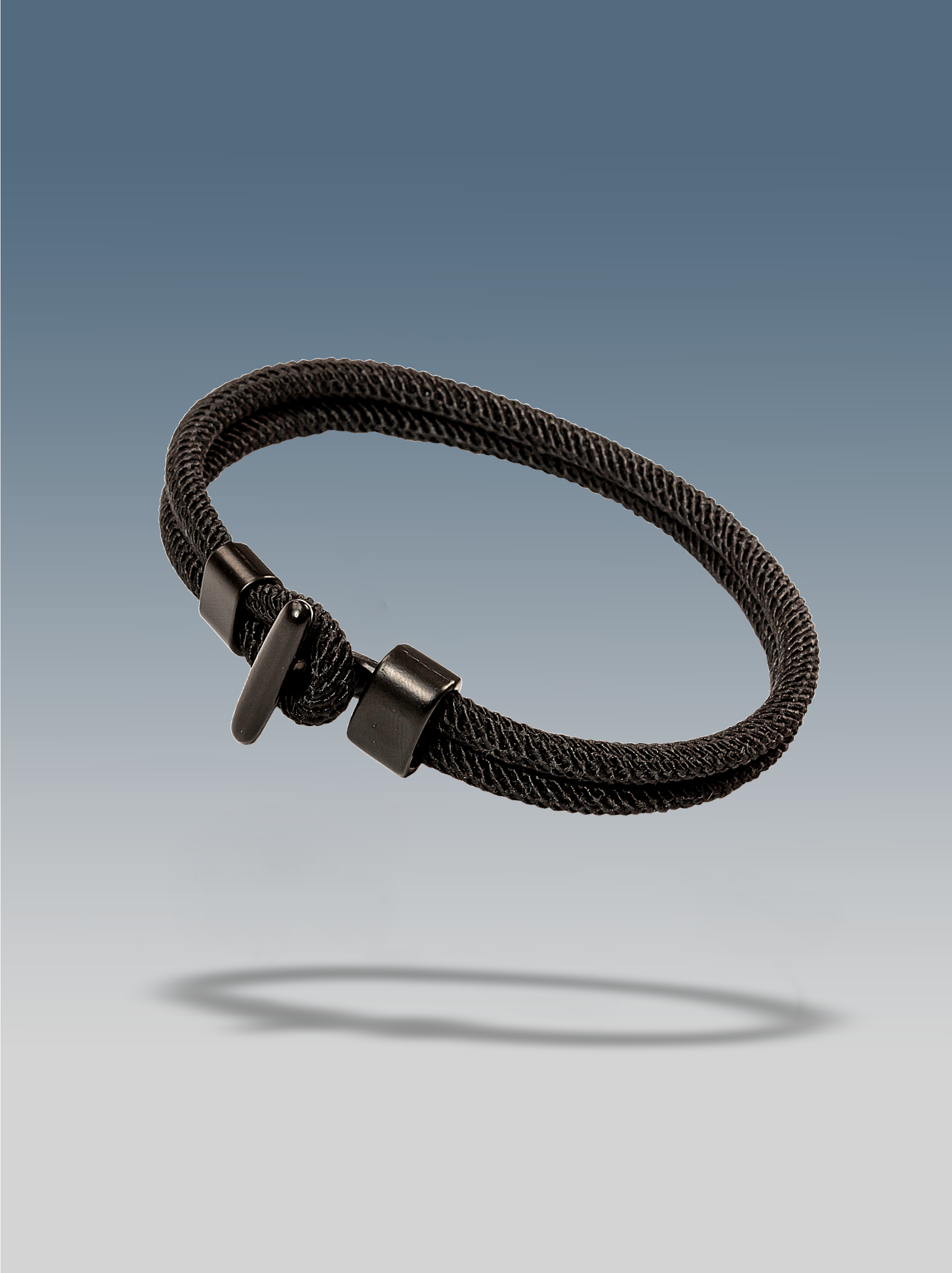 Bracciale rope ancora nero