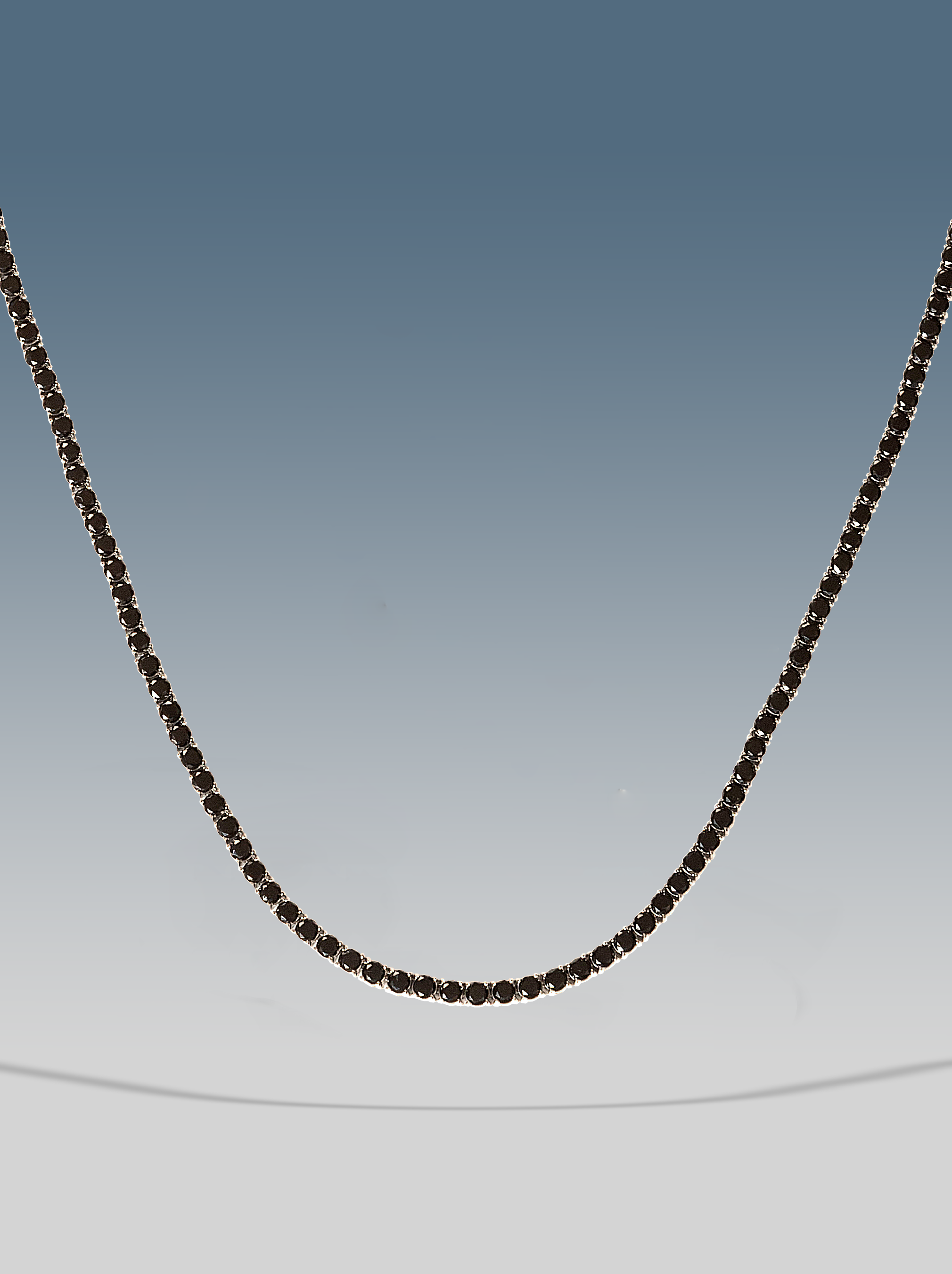 Schwarze silberne Tenniskette 3 mm