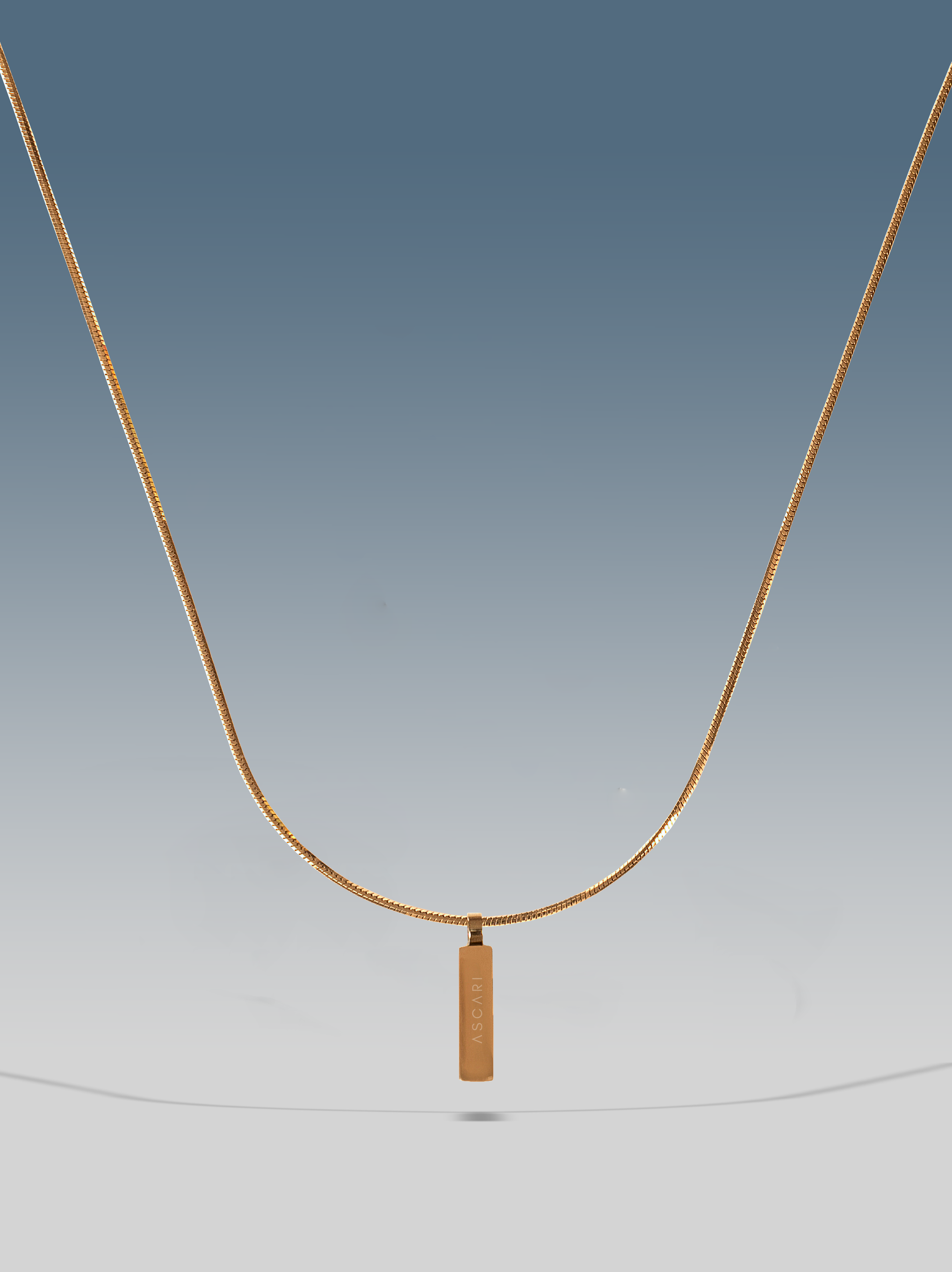 Collana pendente square oro