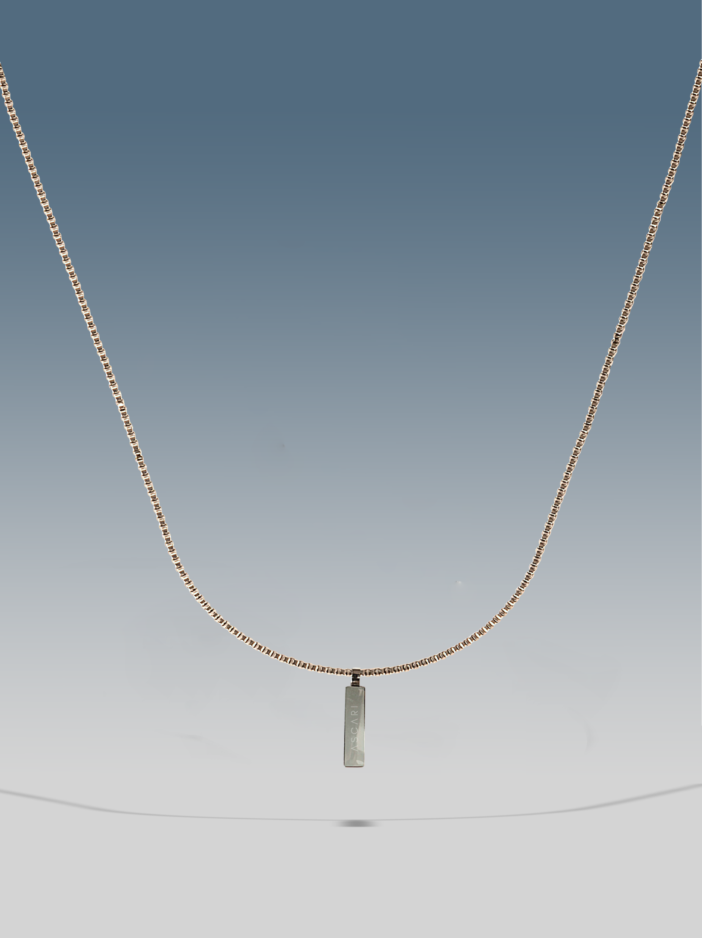 Collana pendente box argento