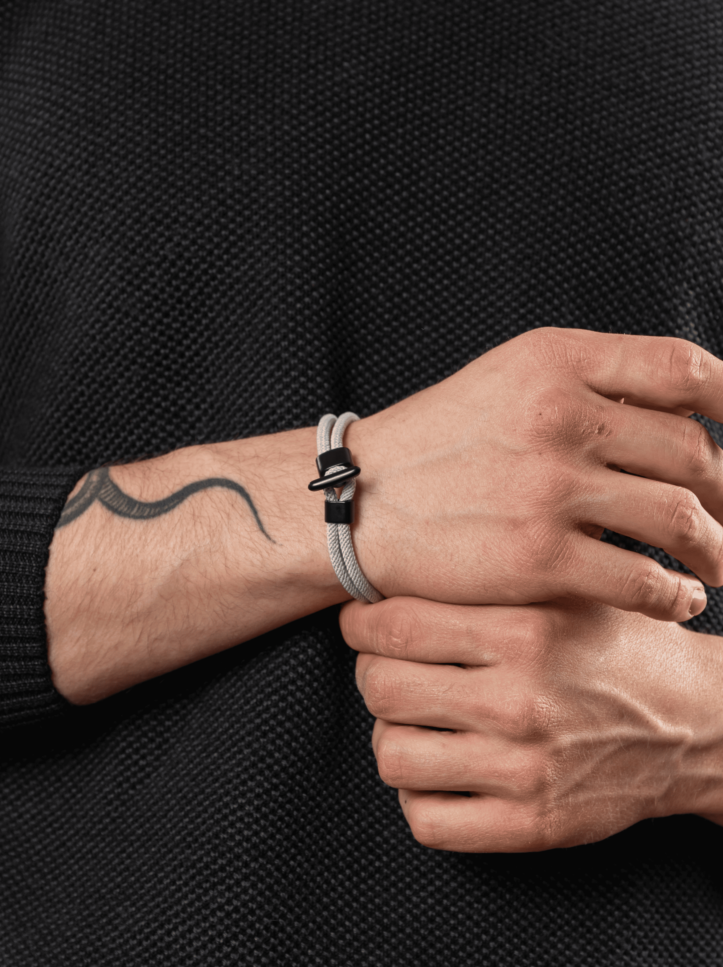 Bracciale rope ancora grigio
