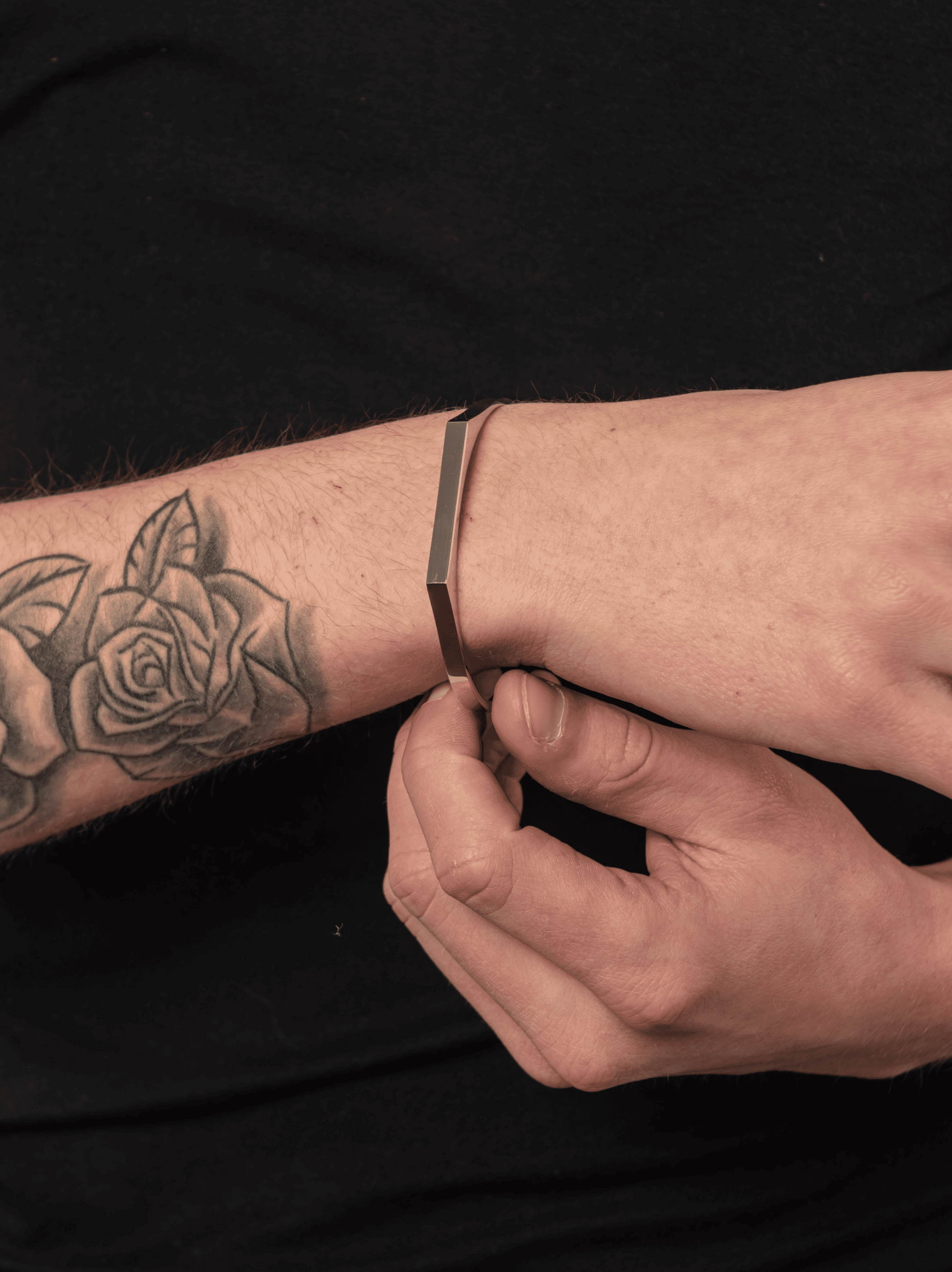 Bracciale signet cuff argento