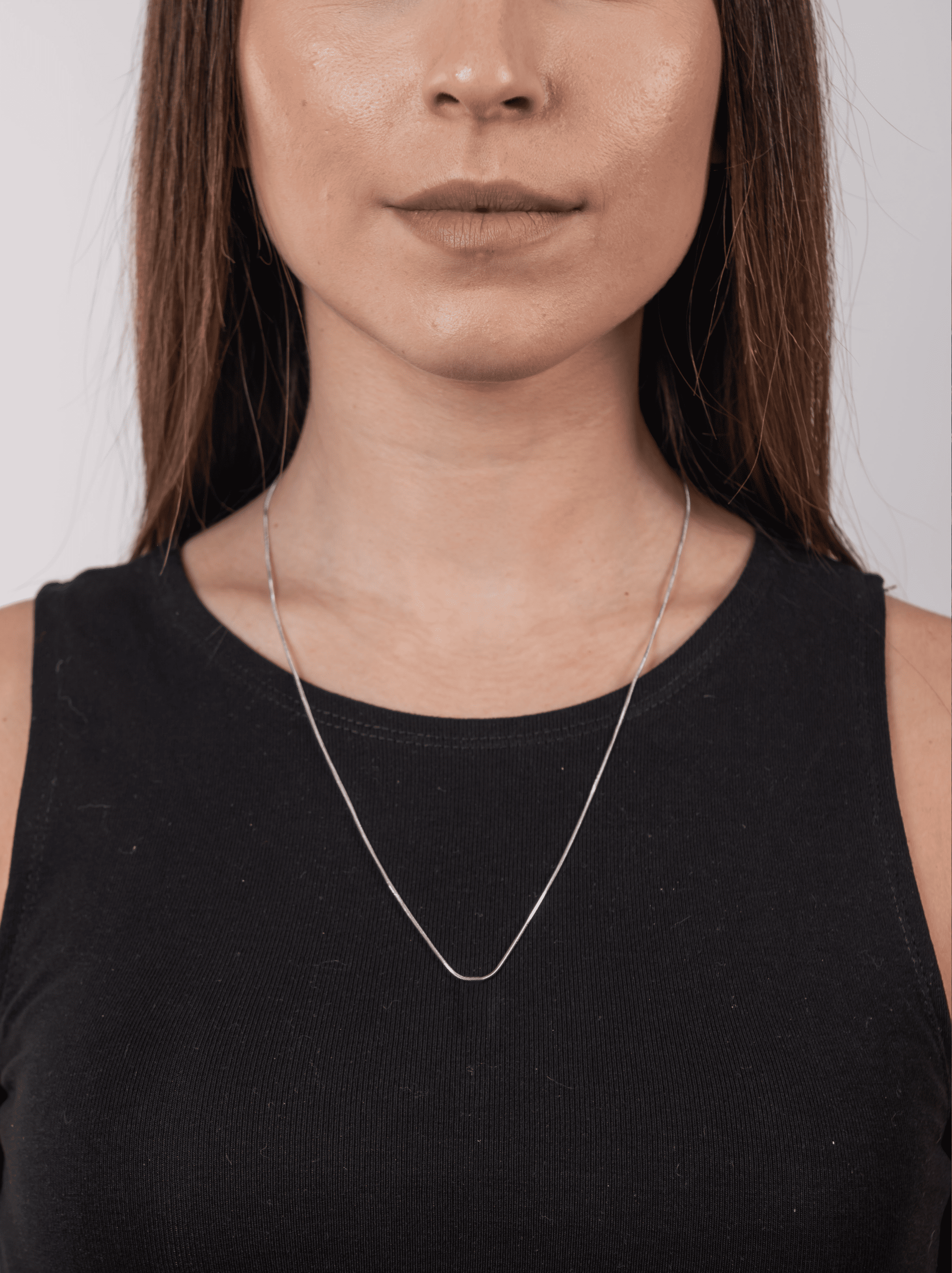 Collana minimal snike argento