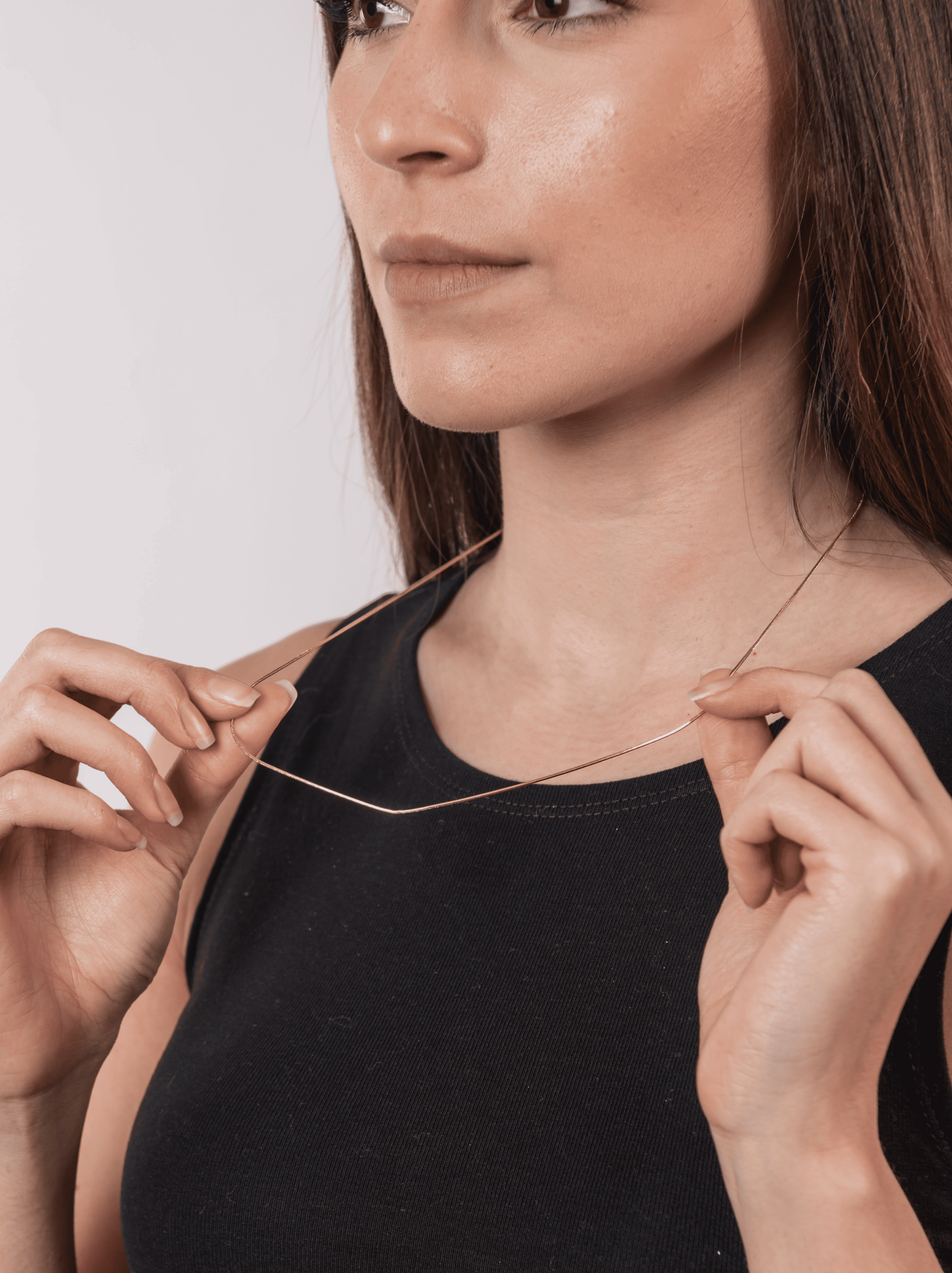 Collana minimal snike oro
