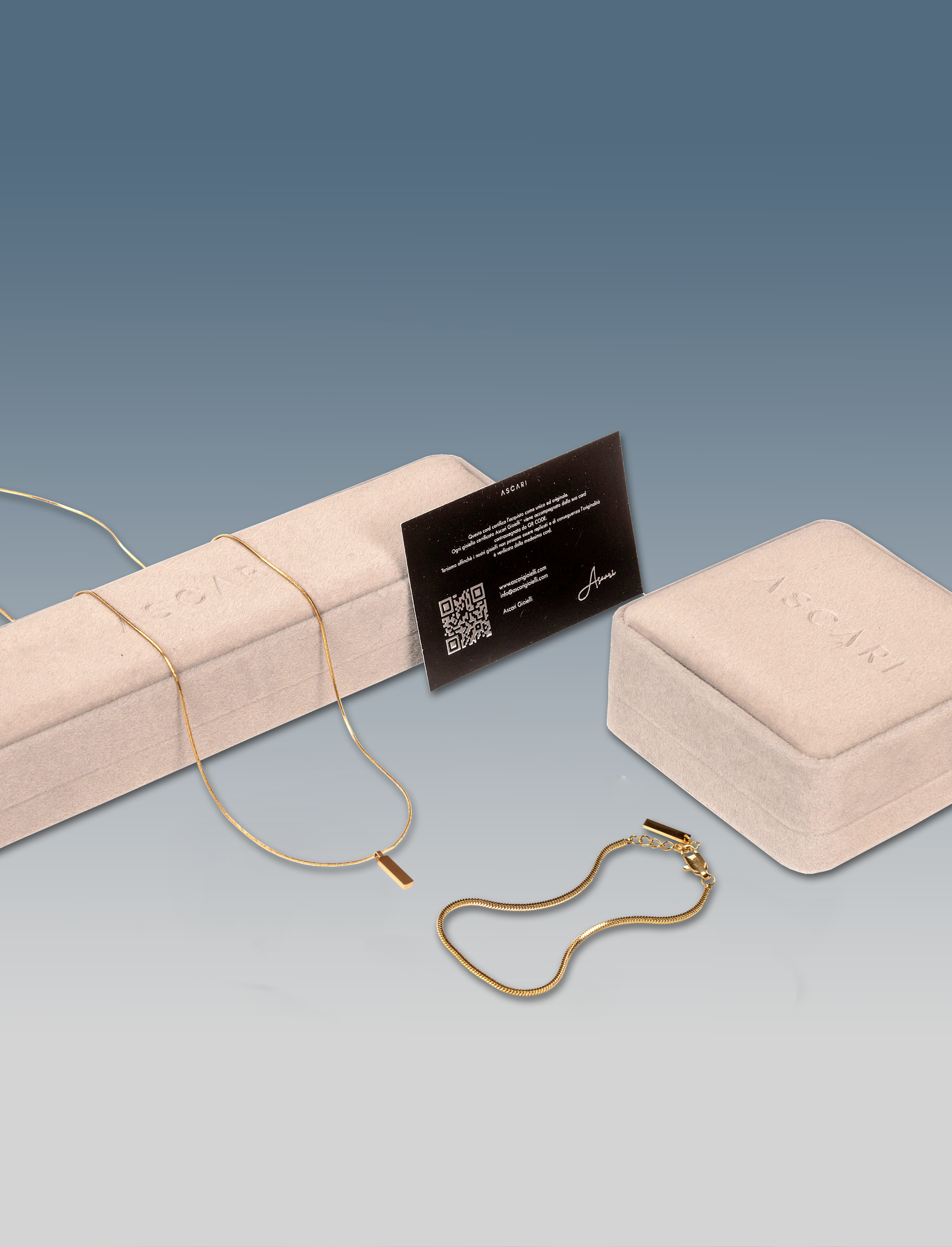 Set minimal pendente snike oro