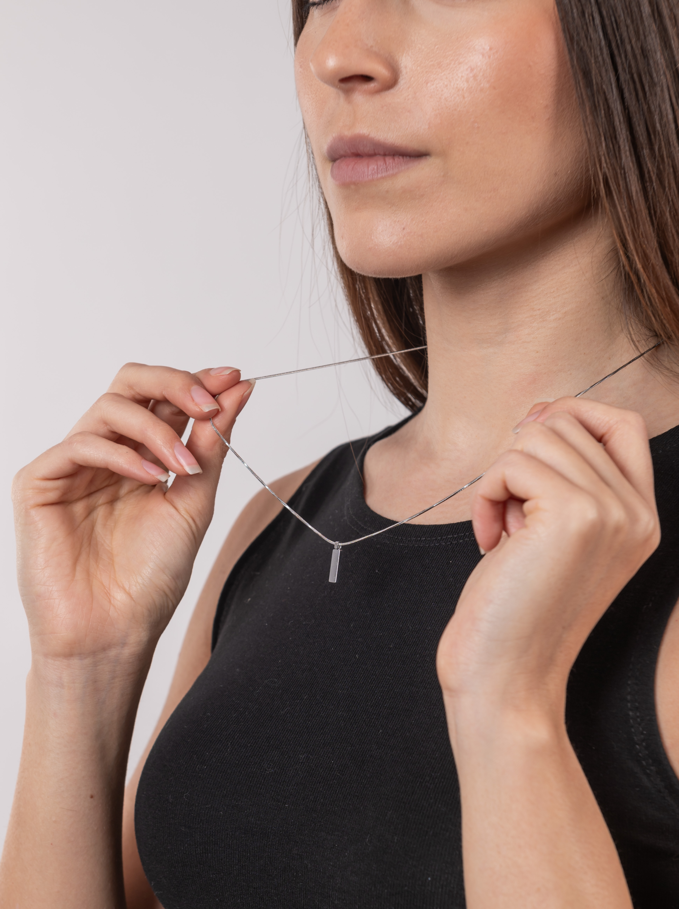 Collana pendente snike argento