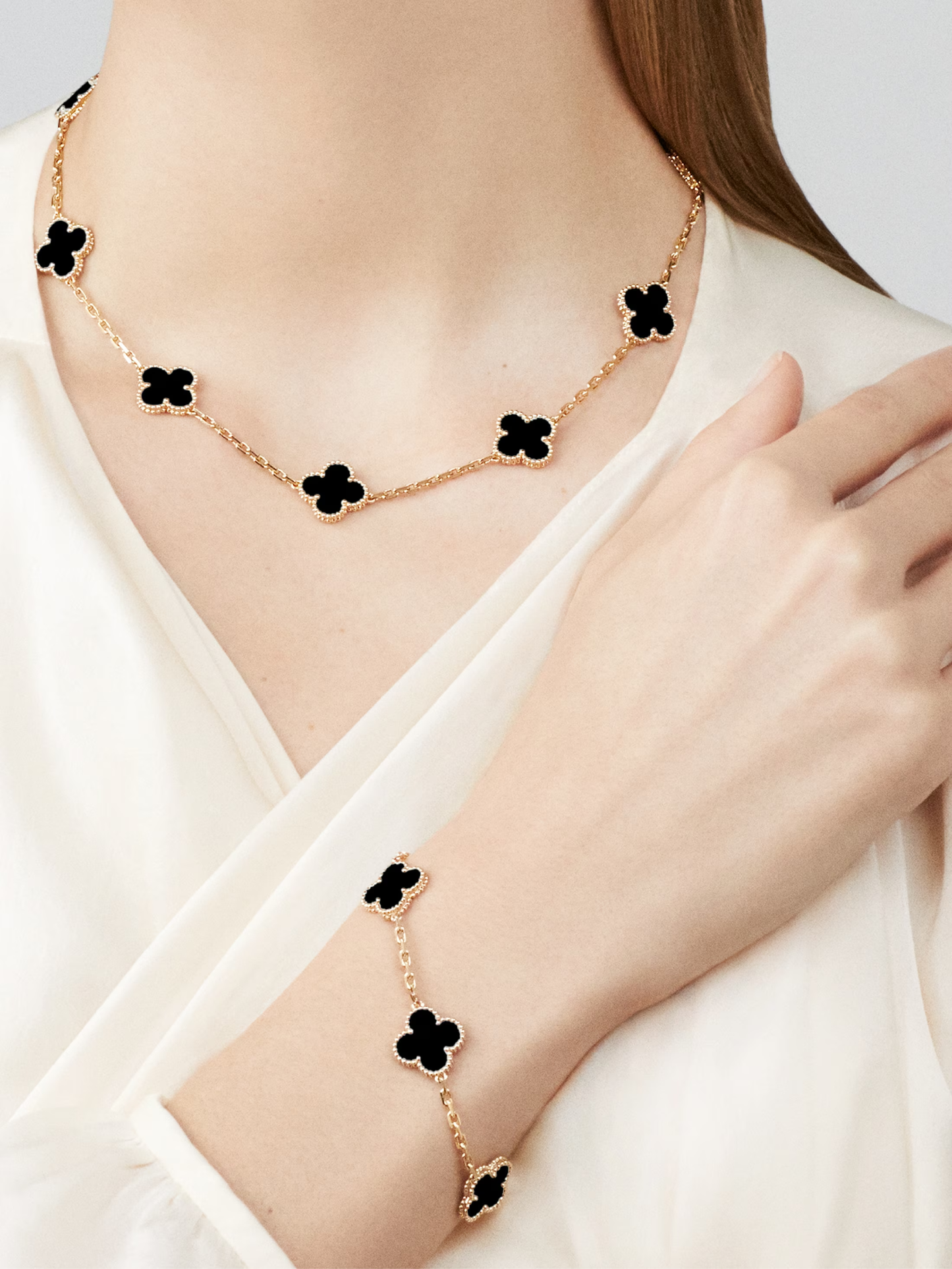 Bracciale Clover nero onice