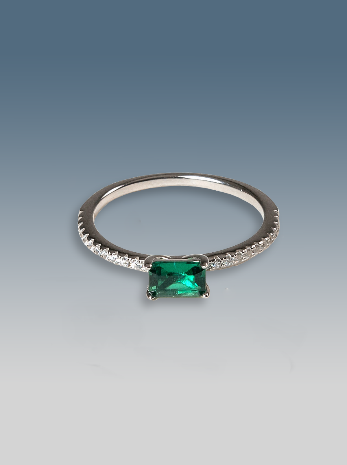 Anello Pietra Zirconia Verde