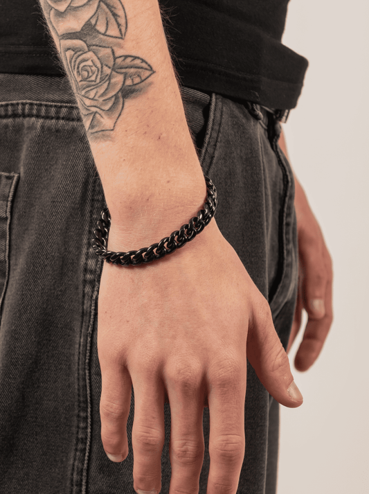 Bracciale cuban black 10 mm