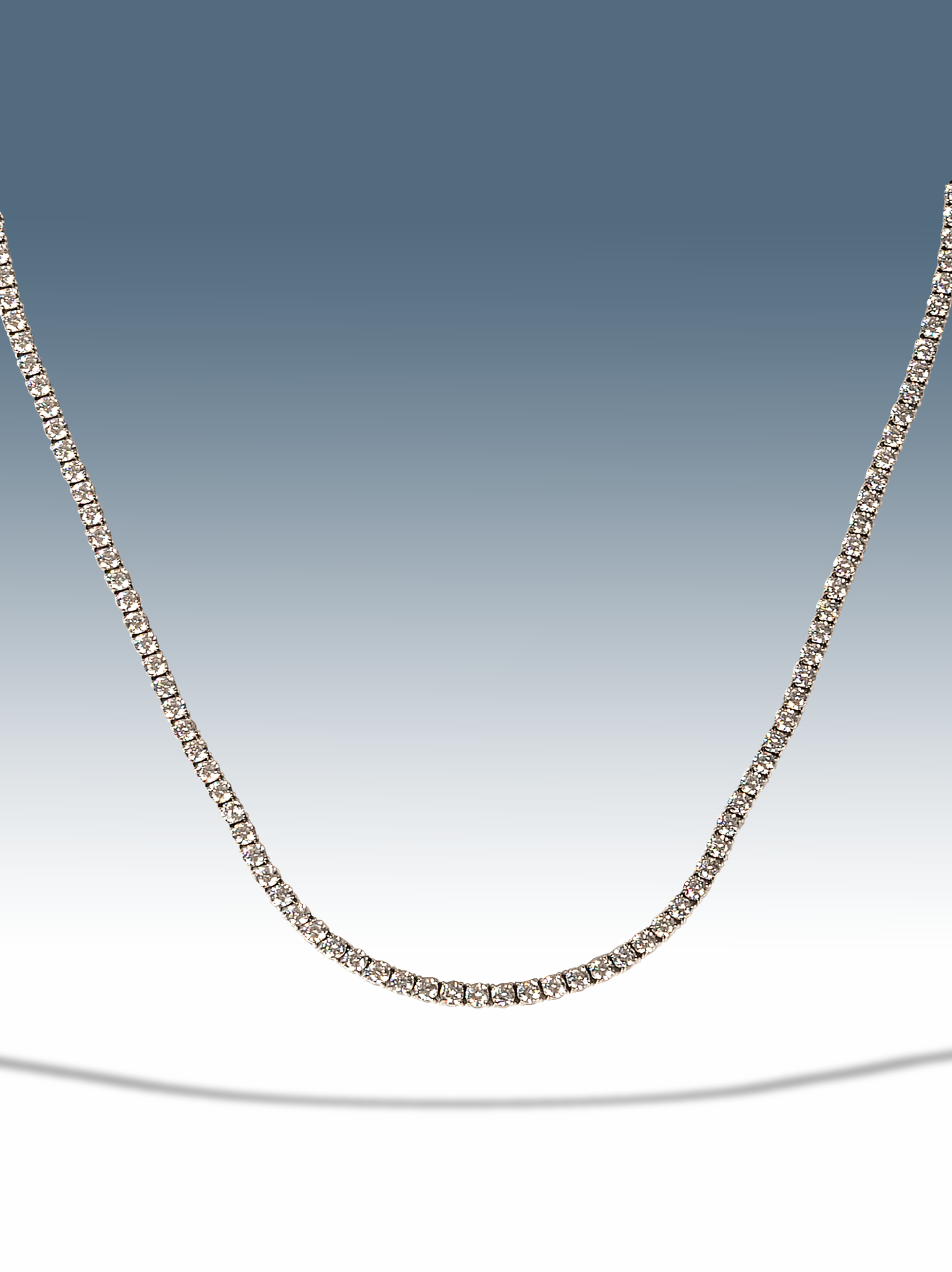Weiße silberne Tenniskette 3 mm