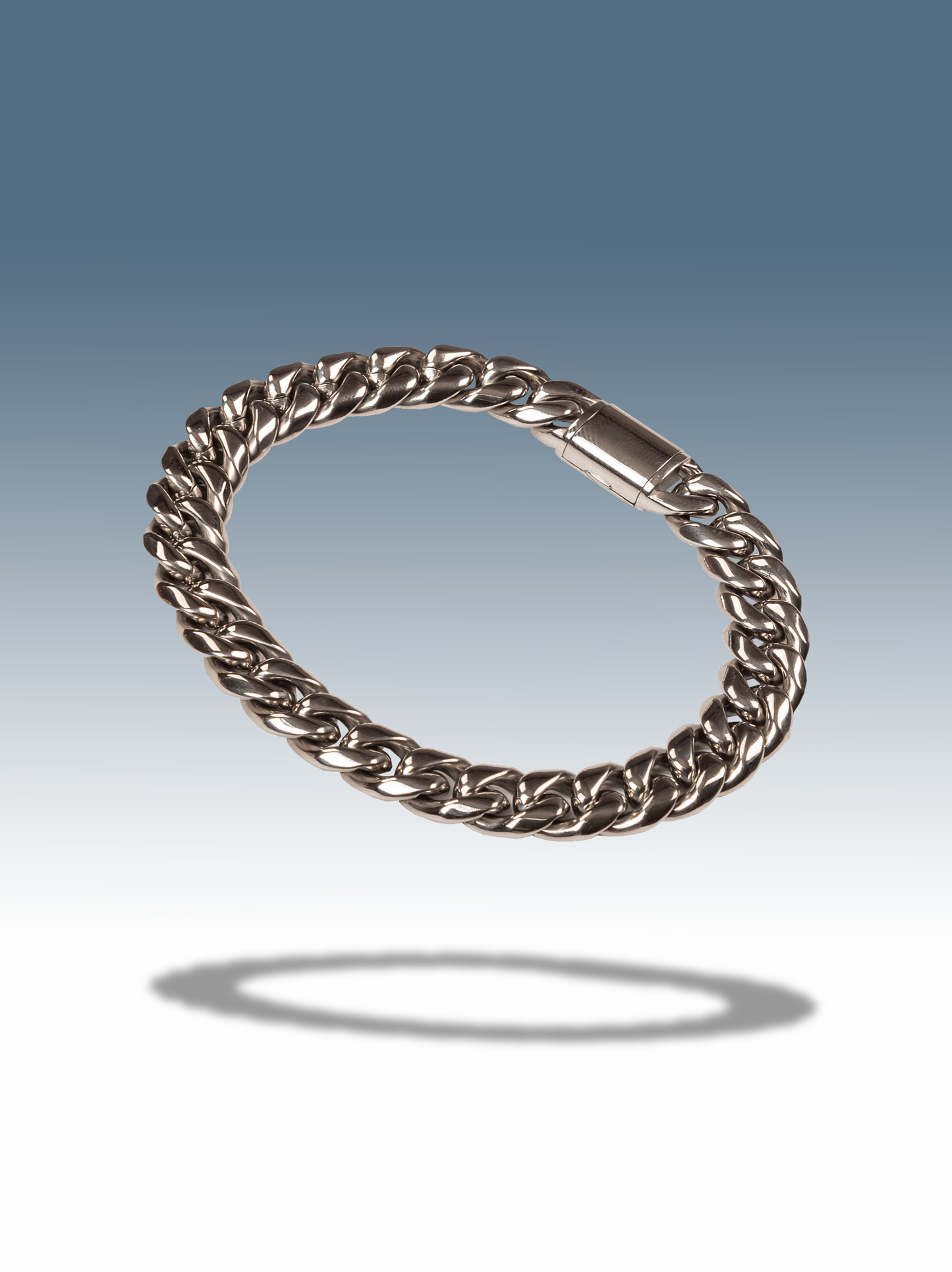 Kubanisches Silberarmband 10 mm