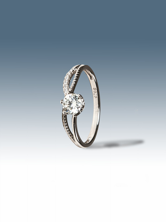 Anello A Fasce Intrecciate in argento Sterling 925