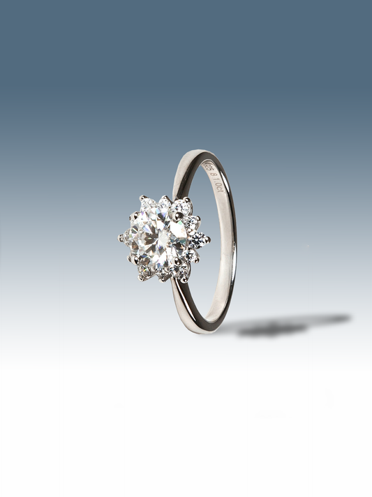 Anello Fiore Sbocciato in argento Sterling 925