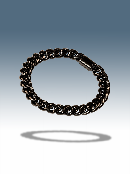 Bracciale cuban black 10 mm