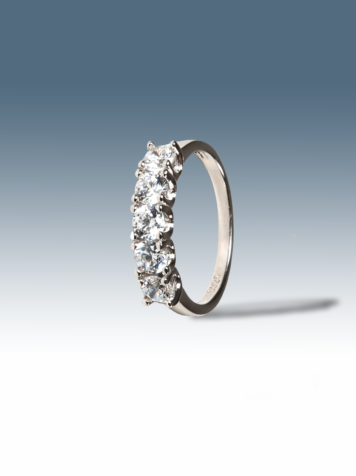 Anello Cinque Pietre in argento Sterling 925