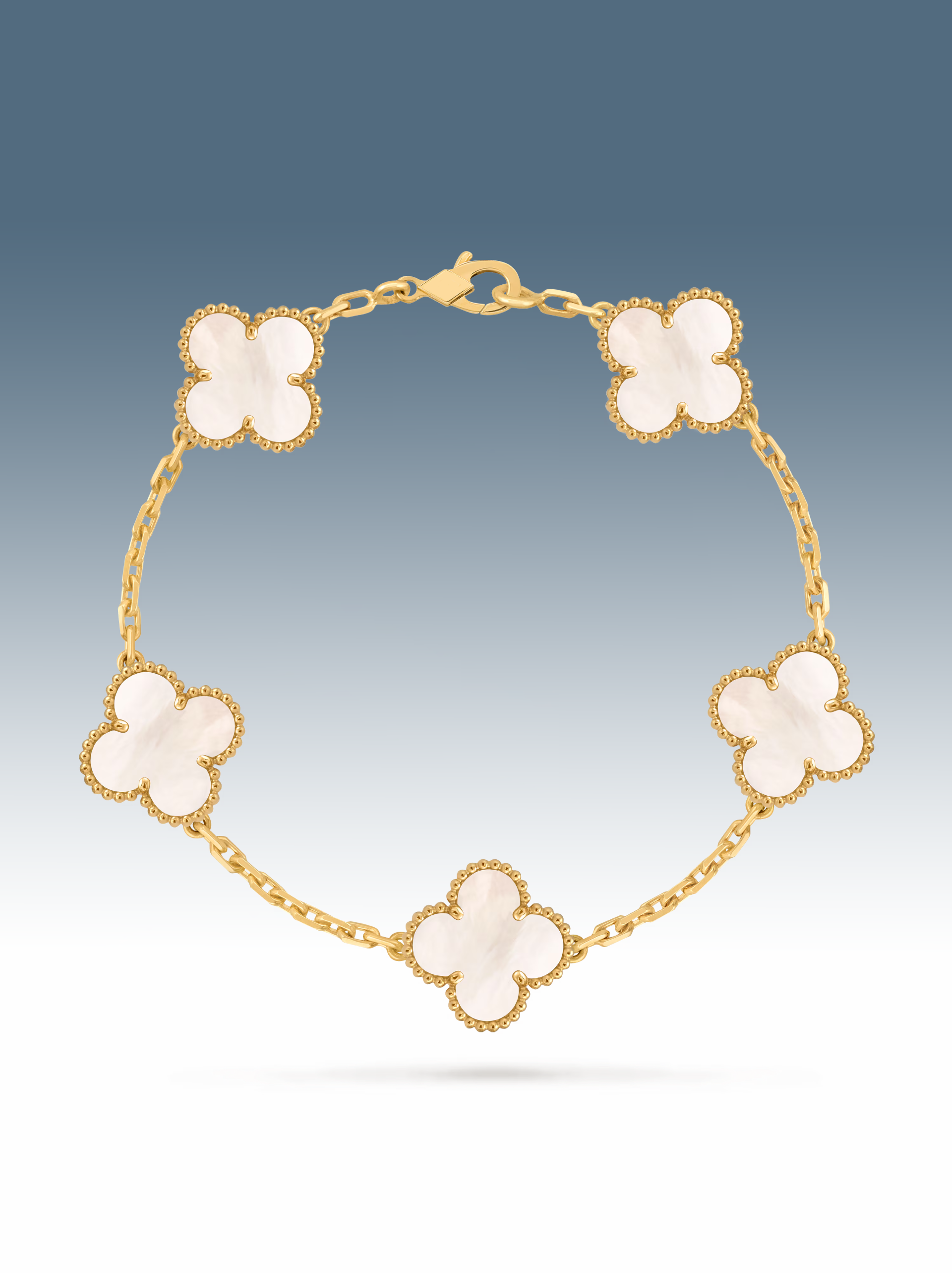 Bracciale Clover bianco madreperla