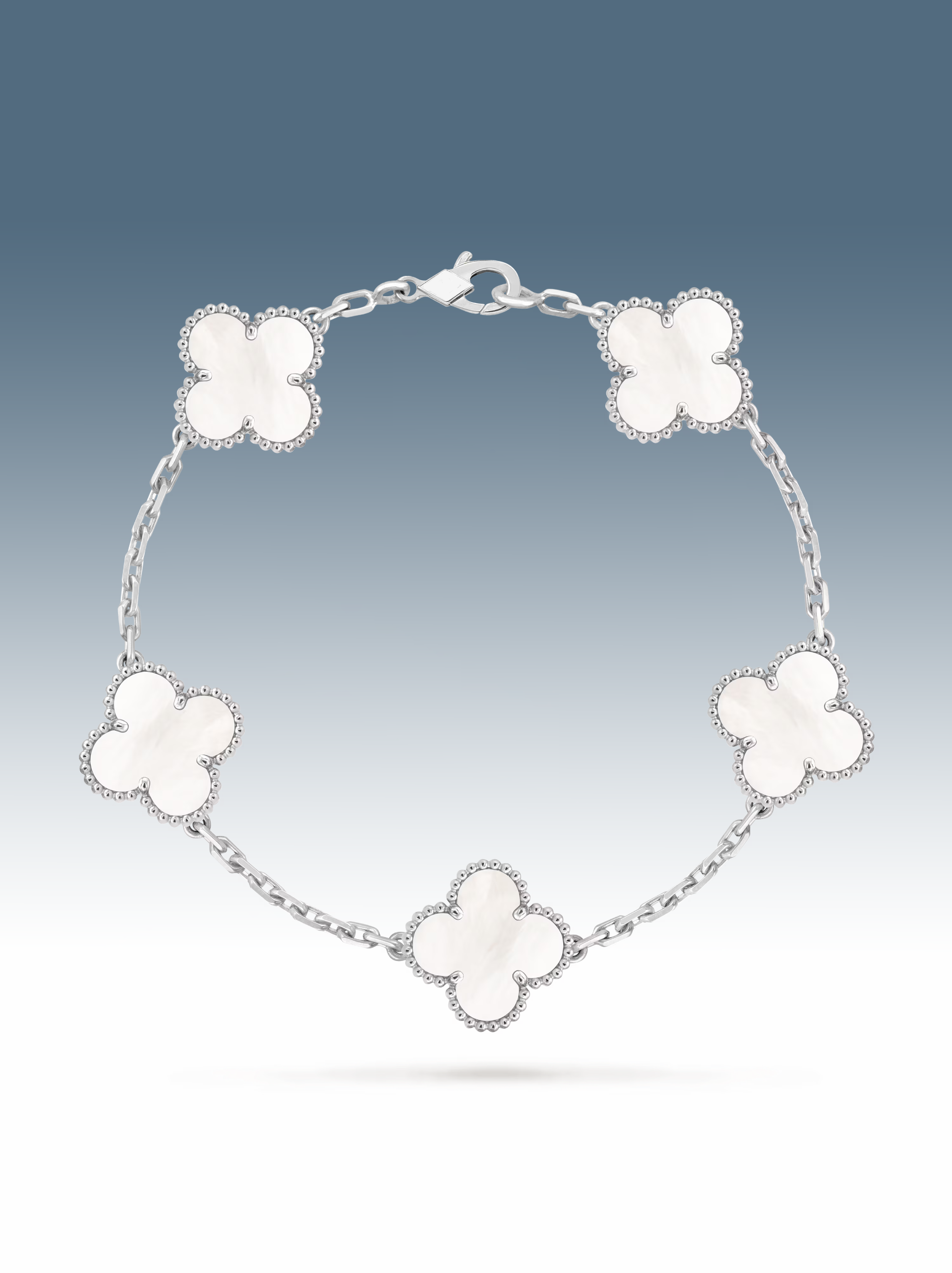 Bracciale Clover bianco madreperla