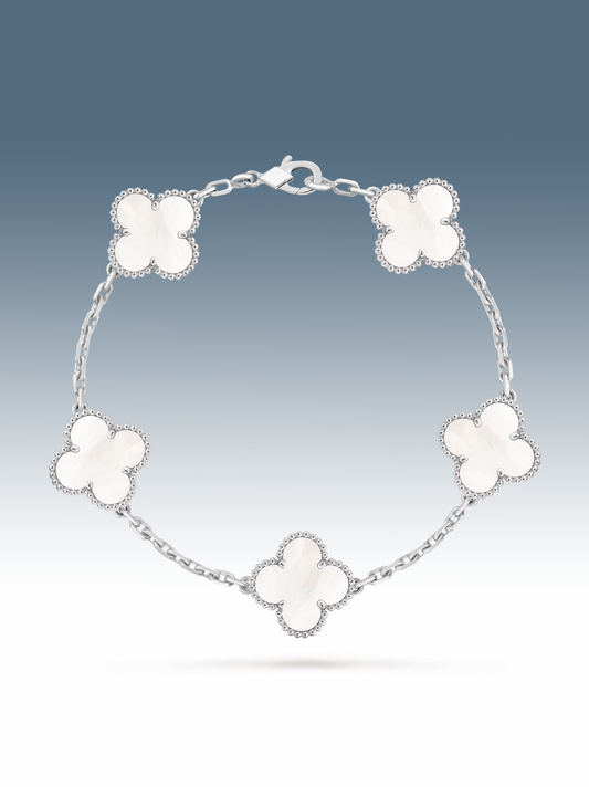 Bracciale Clover bianco madreperla