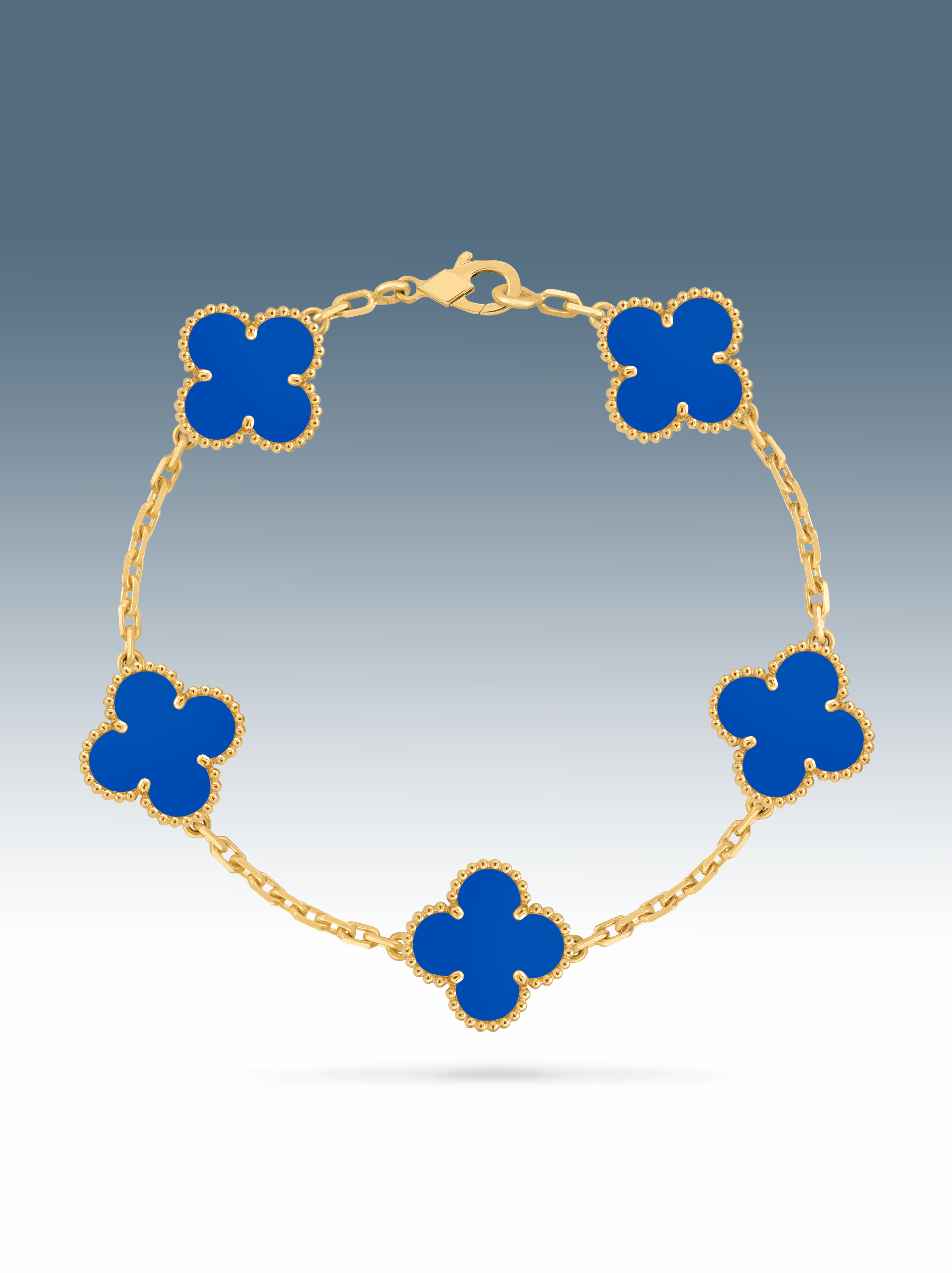 Bracciale Clover blu cobalto