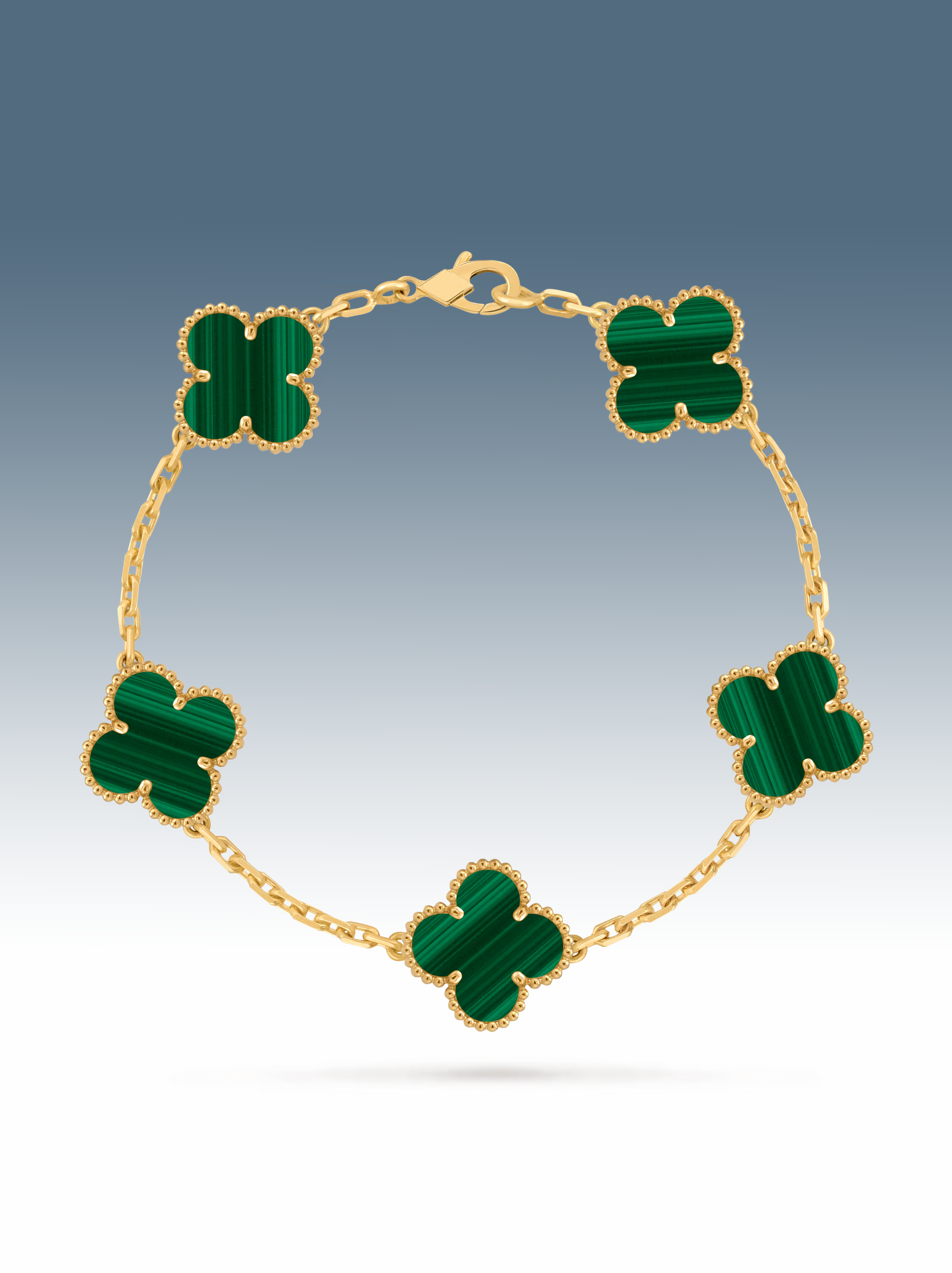 Bracciale Clover verde malachite