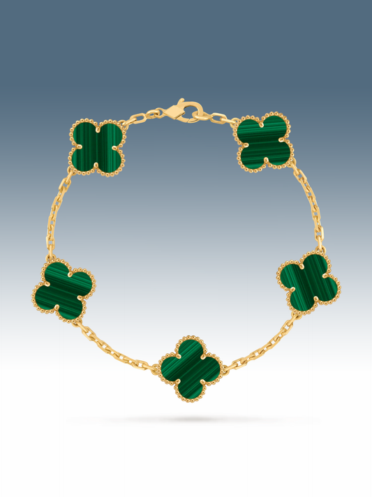 Bracciale Clover verde malachite