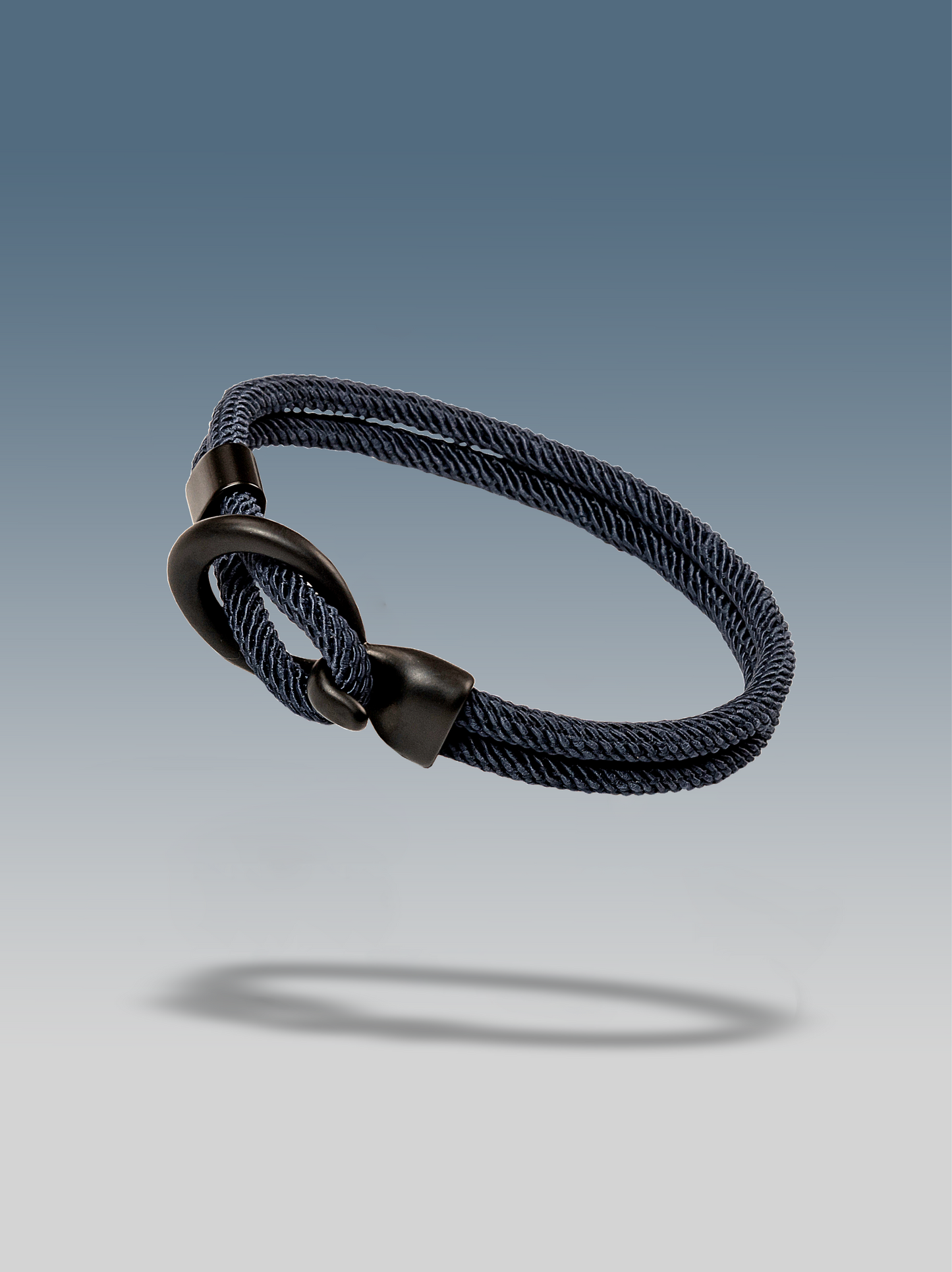 Blaues geflochtenes Seilarmband