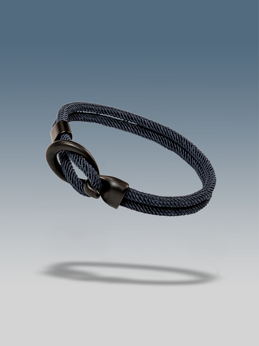 Blaues geflochtenes Seilarmband