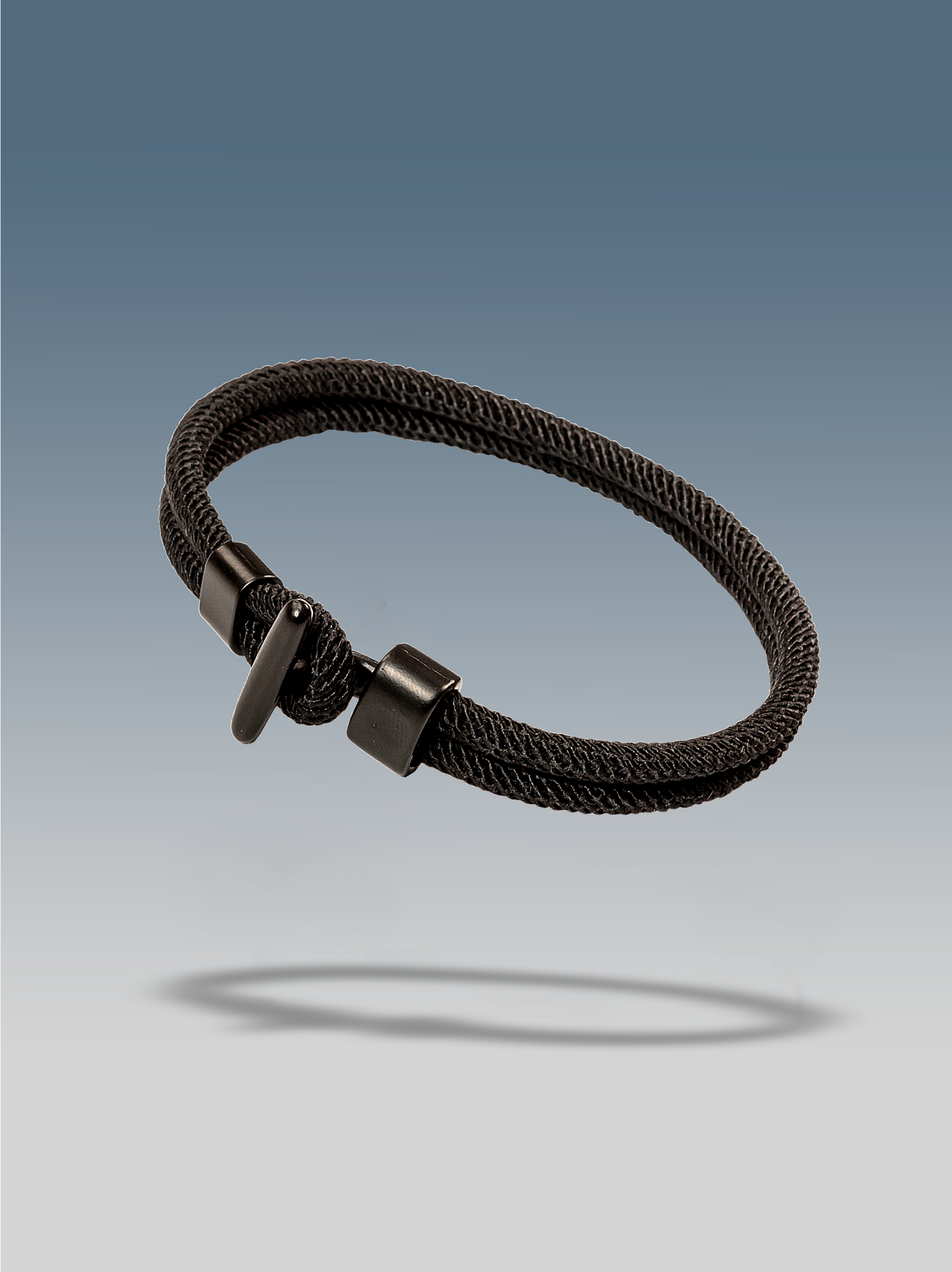 Schwarzes Ankerseilarmband