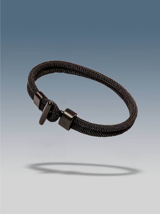 Schwarzes Ankerseilarmband