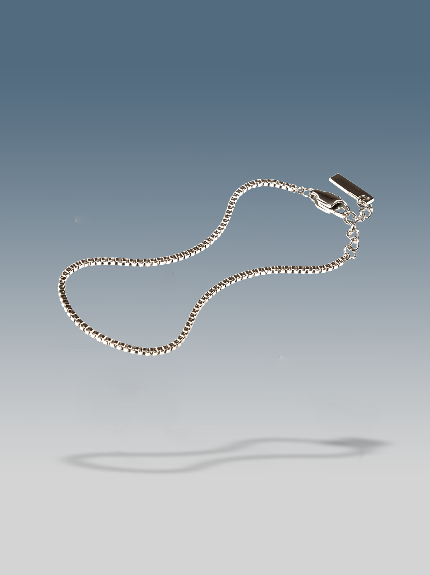 Minimalistisches Box-Silberarmband