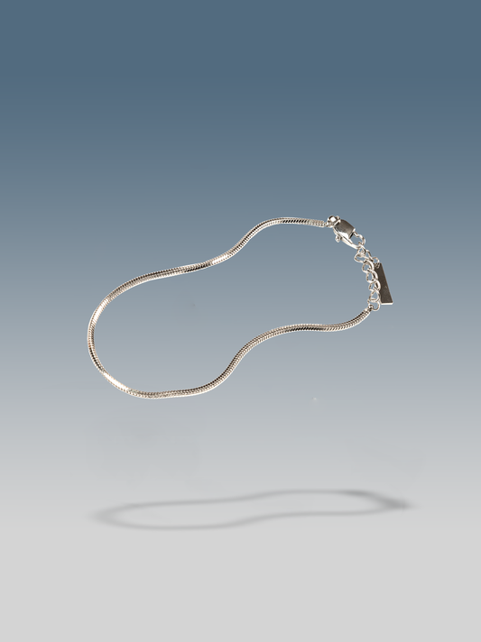Minimalistisches Snike-Armband in Silber