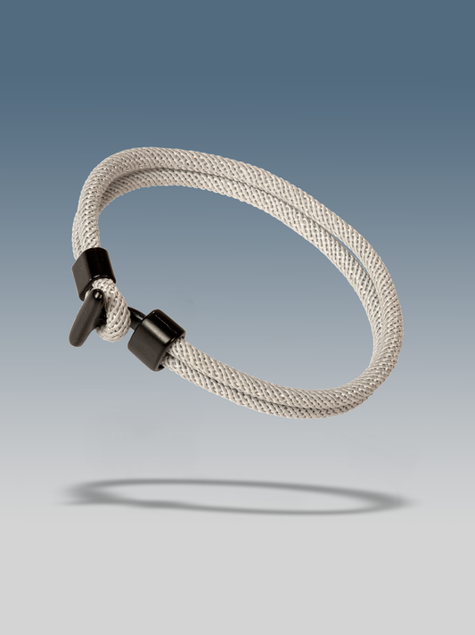 Seilarmband Anker grau