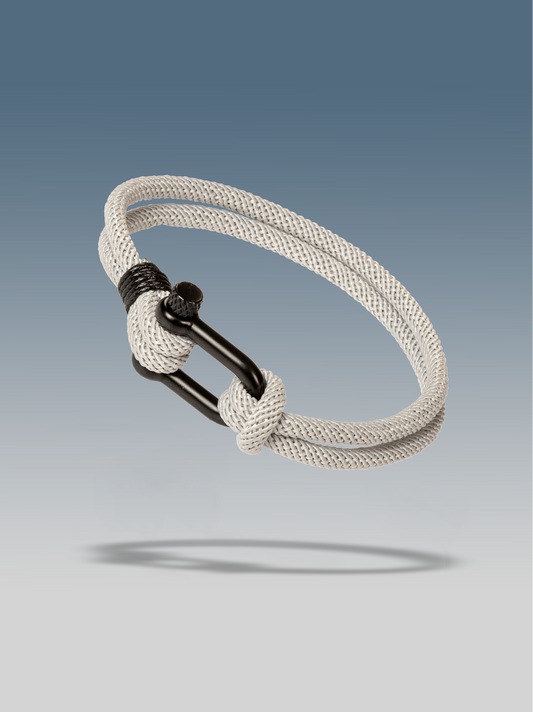 Seilknotenarmband grau