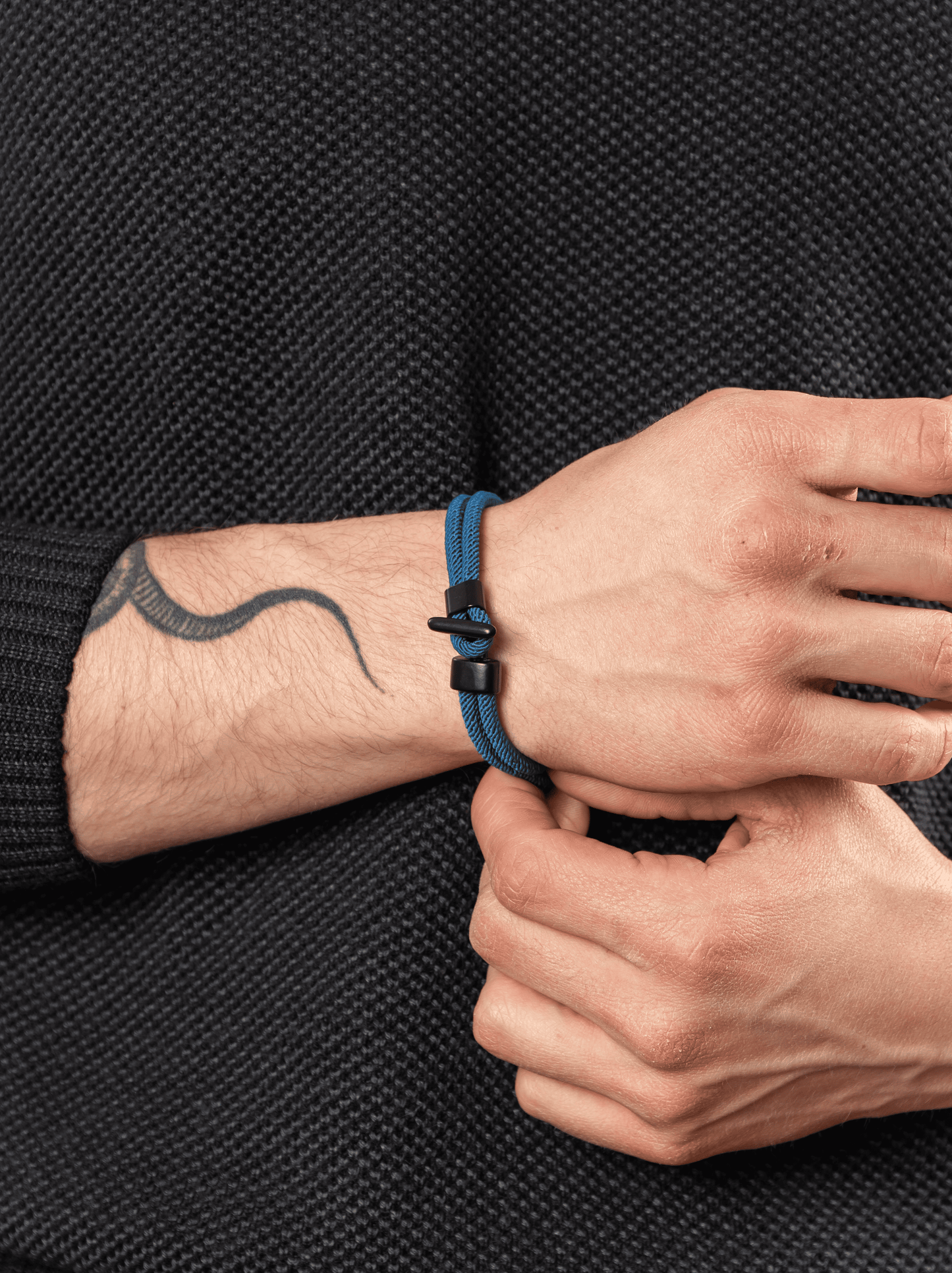 Seilarmband Anker blau
