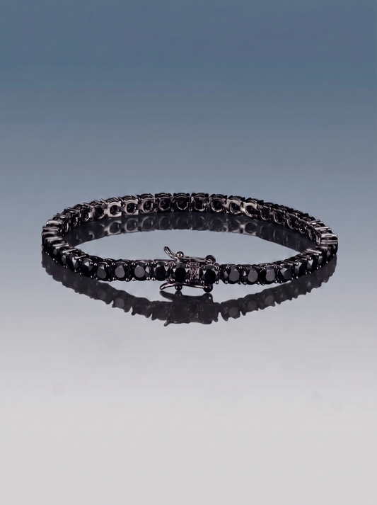 Bracciale tennis total black 5 mm