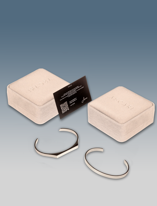 Silbernes Manschettenset