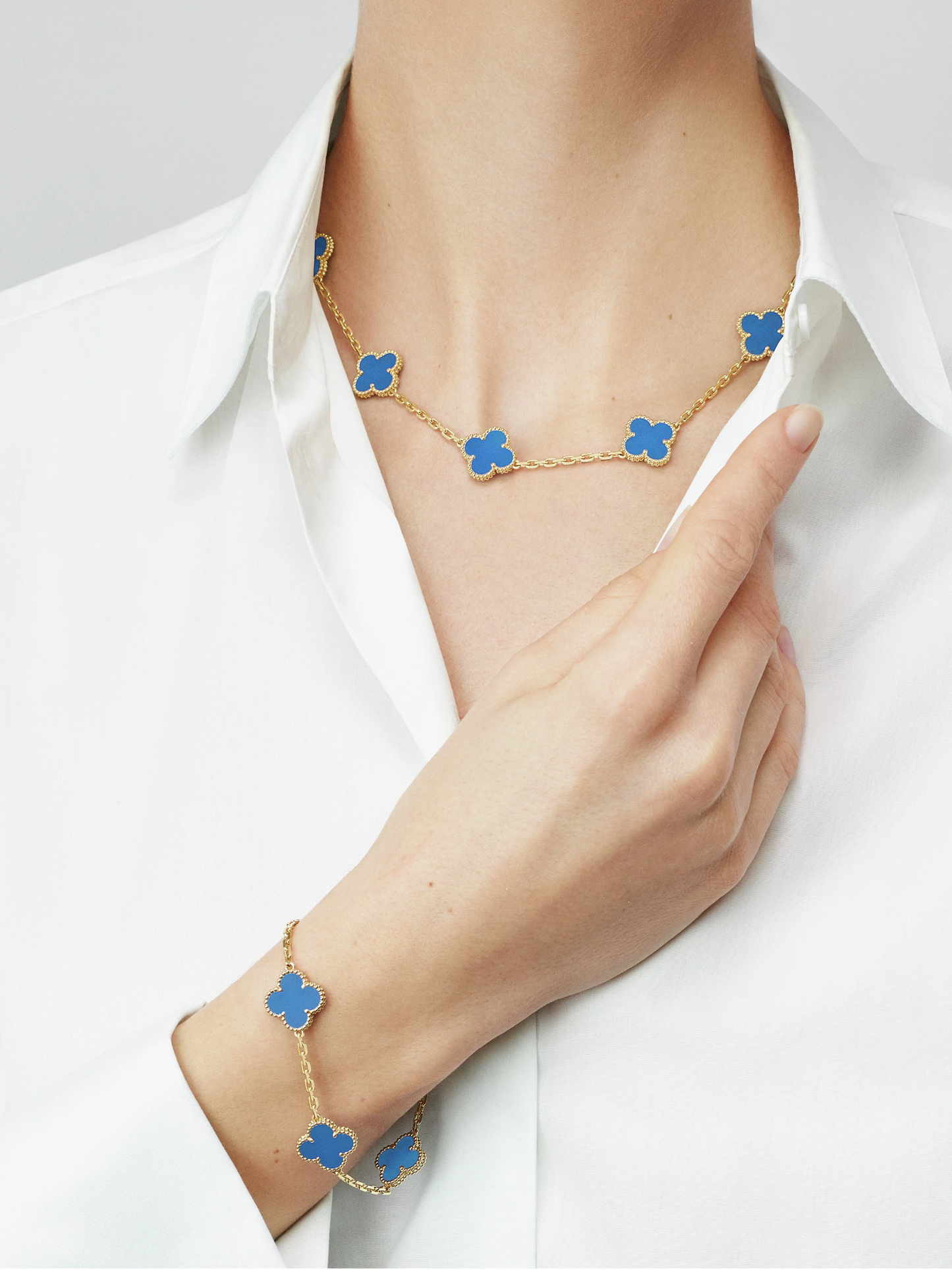 Bracciale Clover blu cobalto